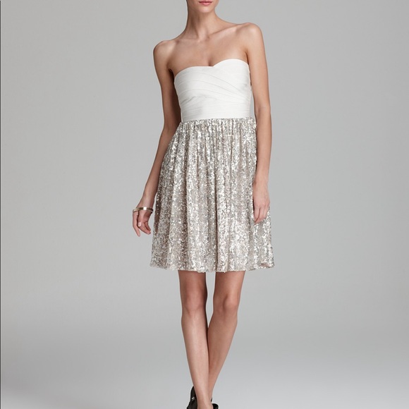 Erin erin fetherston Antoinette Dress Sequined Fit and Flare Dress Size Small - Picture 2 of 12